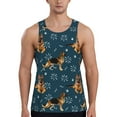 thumbnail image 1 of Fotbe German Shepherd Dog Pattern Men's Quick Dry Workout Tank Top Gym Muscle Tee Fitness Bodybuilding Sleeveless T Shirt Breathable Workout Shirt-Medium, 1 of 9