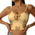 thumbnail image 1 of Fotbe German Shepherd Dog Pattern Womens' Sports Bra Longline Wirefree Padded with Medium Support Sports Moisture-Wicking Workou Vest,Tank Top-Medium, 1 of 9