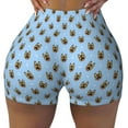thumbnail image 1 of Fotbe German Shepherd Puppy Seamless Shorts, Womens Workout Shorts High Waist Stretch Booty Short for Gym/Yoga/Running/Biking-Small, 1 of 9