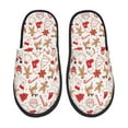 thumbnail image 1 of Fotbe Gingerbread Holiday Sweets Pattern Women's Fuzzy Slippers Plush Slippers Fluffy Winter House Shoes Indoor and Outdoor-Medium, 1 of 8