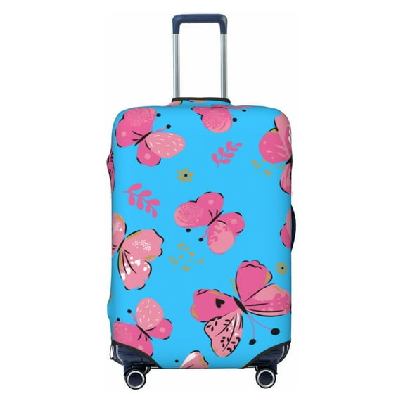 Fotbe Girl Butterfly Luggage Cover Protector,Suitcase Protector,Scratch and Dirt Resistant,Fits 18-32 Inch Luggage-Medium