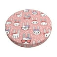 thumbnail image 1 of Fotbe Girl Rabbit Stool Covers Round,Waterproof Round Bar Stool Covers Bar Chair Covers Washable Stool Cushion Slipcover for 12-14 Inch Chair-12 inch, 1 of 7