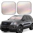 thumbnail image 1 of Fotbe Glitter Light Pearl 2-Piece Car Windshield Sun Shade | Sun Blocker for Car Windshield | Foldable Automotive Interior Accessories for Sun Protection-Medium, 1 of 7