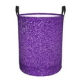 thumbnail image 1 of Fotbe Glitter Purple Laundry Basket with Handles, Waterproof Large Laundry Hamper, Wash Bag for Corner Dorm, Rolling Laundry Basket with Handles-Small, 1 of 8