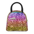 thumbnail image 1 of Fotbe Glitter Rainbow Pattern Lunch Bag, Insulated Lunch Box, Small Leakproof Cooler Food Lunch Containers Reusable High Capacity Lunch Tote Bags for Work, Travel, Outdoor, 1 of 1