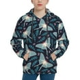 thumbnail image 1 of Fotbe Glowing Butterfly Pattern Youth Pullover Hooded Sweatshirt, Boys Hoodie, Kangaroo Pocket Hoodie for Kids Girls -X-Large, 1 of 6