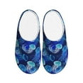 thumbnail image 1 of Fotbe Glowing Jellyfish Pattern Pattern Women's Fuzzy Curly Fur Memory Foam Loafer Slippers Indoor Outdoor Slippers Winter Home Shoes-42/43, 1 of 7