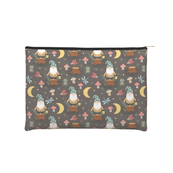 Fotbe Gnome Insect Frog Reusable Cosmetic Bag Makeup Bag for Women Large Travel Cosmetic Pouch Girls' Make Up Organizer