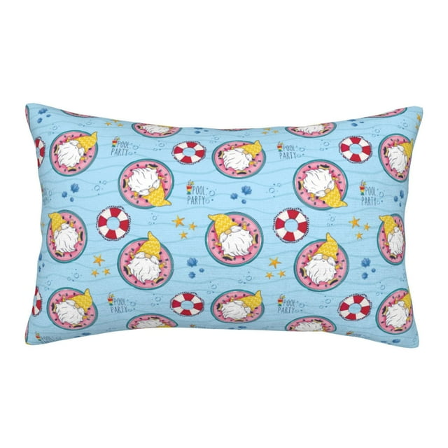 Fotbe Gnome On A Watermelon Mattress In The Pool Pillow Cases