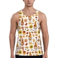 thumbnail image 1 of Fotbe Gnomes Autumn Harvest Pattern Men's Quick Dry Workout Tank Top Gym Muscle Tee Fitness Bodybuilding Sleeveless T Shirt Breathable Workout Shirt-3X-Large, 1 of 9