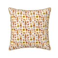thumbnail image 1 of Fotbe Gnomes Autumn Harvest Pattern Velvet Decorative Throw Pillow Covers with Elegant Piping, Soft Plush Cushion Cover for Sofa, Bed, Car, Office-20"x20", 1 of 8