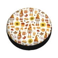 thumbnail image 1 of Fotbe Gnomes Autumn Harvest Spare Tire Cover Thickening Universal Fit for Jeep, Trailer, RV, SUV, Truck, Tough Tire Wheel Soft Cover-16 inch, 1 of 9