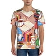 thumbnail image 1 of Fotbe Gnomes Books Tea Cups Baseball Jersey Shirt for Men and Women, Casual Short Sleeves Button Down T-Shirt-3X-Large, 1 of 9