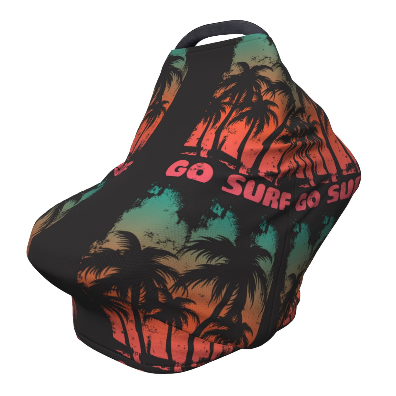 Fotbe Go Surfer Pattern Car Seat Covers for Babies, Nursing Breastfeeding Cover Infant Carseat Canopy, Soft Stretchy Carrier Cover