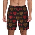 thumbnail image 1 of Fotbe Gold Glitter Heart Men’s Swim Trunks Quick Dry Swim Shorts Board Shorts with Mesh Lining-XX-Large, 1 of 9
