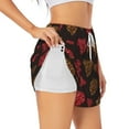 thumbnail image 1 of Fotbe Gold Glitter Heart Womens High Waist Running Shorts Athletic Workout Quick Dry Shorts for Women with Pockets Gym Yoga Summer Shorts-Large, 1 of 9