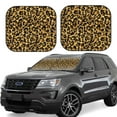 thumbnail image 1 of Fotbe Gold Glitter Leopard 2-Piece Car Windshield Sun Shade | Sun Blocker for Car Windshield | Foldable Automotive Interior Accessories for Sun Protection-Large, 1 of 7