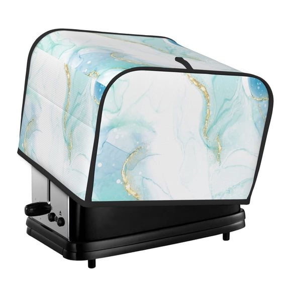 Fotbe Gold Lines Marble Watercolor for Four Slice Toaster Cover, Fingerprint Protector, Super Soft Appliance Cover And Dust Cover,Bread Dust Cover & Fingerprint Protection