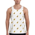 thumbnail image 1 of Fotbe Gold Rabbit Pattern Men's Quick Dry Workout Tank Top Gym Muscle Tee Fitness Bodybuilding Sleeveless T Shirt Breathable Workout Shirt-3X-Large, 1 of 9