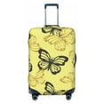 thumbnail image 1 of Fotbe Golden Glitter Butterflies Luggage Cover Protector,Suitcase Protector,Scratch and Dirt Resistant,Fits 18-32 Inch Luggage-Medium, 1 of 9