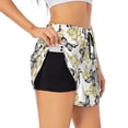 thumbnail image 1 of Fotbe Golden Glitter Butterflies Womens High Waist Running Shorts Athletic Workout Quick Dry Shorts for Women with Pockets Gym Yoga Summer Shorts-Small, 1 of 9