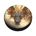 thumbnail image 1 of Fotbe Golden Horned White Dragon Spare Tire Cover Thickening Universal Fit for Jeep, Trailer, RV, SUV, Truck, Tough Tire Wheel Soft Cover-14 inch, 1 of 8