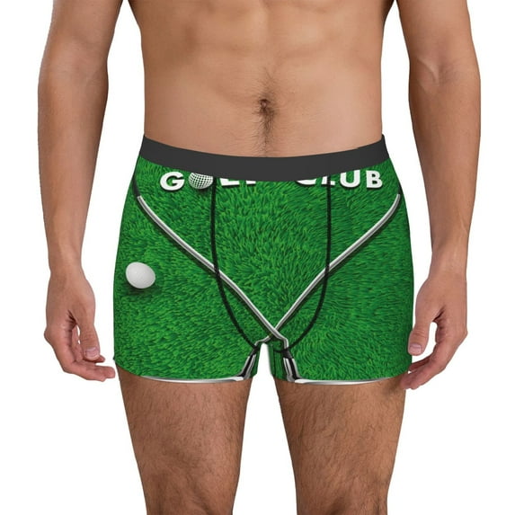 Fotbe Golf Sport Club Men’s Total Support Pouch Boxer Briefs, X-Temp Cooling, Moisture-Wicking Underwear, Regular, Long-leg and Trunk-Medium