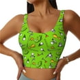 thumbnail image 1 of Fotbe Golf Sport Club Pattern Womens' Sports Bra Longline Wirefree Padded with Medium Support Sports Moisture-Wicking Workou Vest,Tank Top-Large, 1 of 8