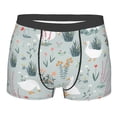 thumbnail image 1 of Fotbe Goose and Doodle Flowers Men’s Total Support Pouch Boxer Briefs, X-Temp Cooling, Moisture-Wicking Underwear, Regular, Long-leg and Trunk-X-Large, 1 of 9