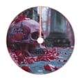 thumbnail image 1 of Fotbe Gothic Red Skull Cemetery Pattern Christmas Tree Skirt, Tree Skirts Plush Christmas Decorations, Christmas Tree Skirts Xmas Decorations Holiday Party Decor-36", 1 of 6