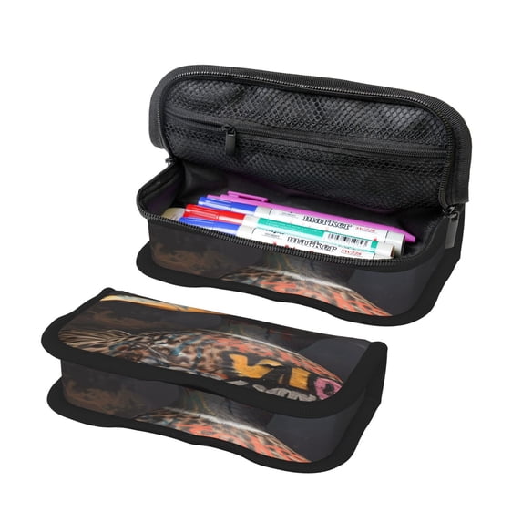 Fotbe Graffiti Cool Duck Pattern Pencil Case,Canvas Pen Case, Multi- Slot Pencil Pouch, Portable Pencil Bag, Pen Case for& Office, Makeup Bag ,Zipper Pouch