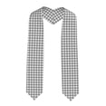 thumbnail image 1 of Fotbe Gray Checkboard Printed Class of 2024 Graduation Stole, 1 of 7