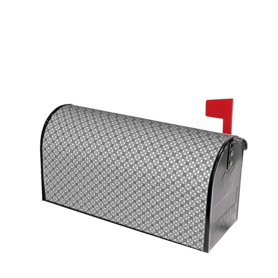Fotbe Gray Plaid Mailbox Covers Post Letter Box Cover Garden Decor Standard Size-25.5x21 in