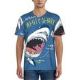 thumbnail image 1 of Fotbe Great White Shark Baseball Jersey Shirt for Men and Women, Casual Short Sleeves Button Down T-Shirt-Medium, 1 of 9