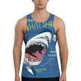 thumbnail image 1 of Fotbe Great White Shark Pattern Men's Quick Dry Workout Tank Top Gym Muscle Tee Fitness Bodybuilding Sleeveless T Shirt Breathable Workout Shirt-, 1 of 9