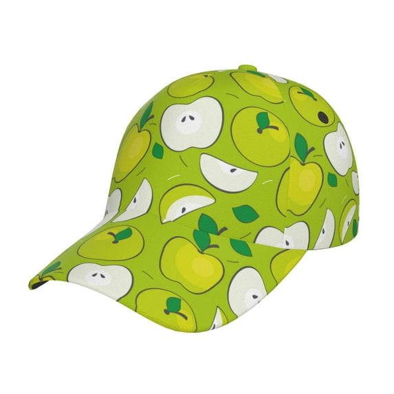 Fotbe Green Apple Classic Baseball Cap, Adjustable Snapback Hats, Outdoor Baseball Hat for Men and Women Cotton Soft