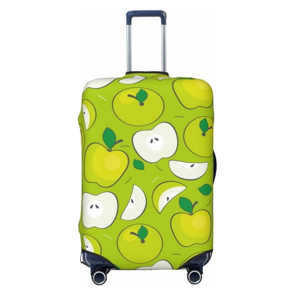 Fotbe Green Apple Luggage Cover Protector,Suitcase Protector,Scratch and Dirt Resistant,Fits 18-32 Inch Luggage-Large