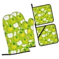 thumbnail image 1 of Fotbe Green Apple for 4Pcs Oven Mitts and Pot Holders, 500℉ Heat Resistant Oven Mitts , Non-Slip Silicone Surface Safe for Baking, Cooking, BBQ, 1 of 6