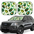 thumbnail image 1 of Fotbe Green Avocado 2-Piece Car Windshield Sun Shade | Sun Blocker for Car Windshield | Foldable Automotive Interior Accessories for Sun Protection-Medium, 1 of 7
