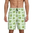 thumbnail image 1 of Fotbe Green Avocado Pajama Shorts for Men, Men's Pajama Bottoms, Sleepwear,Short Pajama Pants-Medium, 1 of 9