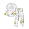 thumbnail image 1 of Fotbe Green Blue Avocado Pattern Long Sleeve Pajama Set for Men,Sleepwear Set,2-piece Loungewear Set,Soft PJs Comfy Nightwear with Pockets-Large, 1 of 7
