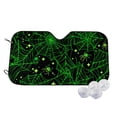 thumbnail image 1 of Fotbe Green Bright Web with Spiders Car Windshield Sunshade | Sun Visor Protector Front Window Shade, Keeps Out UV Rays, Keeps Your Vehicle Cool-Small, 1 of 7