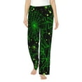 thumbnail image 1 of Fotbe Green Bright Web with Spiders Women's Pajama Pants,Sleepwear Pants,Pj Bottoms Drawstring And Pockets-Small, 1 of 9
