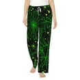 thumbnail image 1 of Fotbe Green Bright Web with Spiders Women's Pajama Pants,Sleepwear Pants,Pj Bottoms Drawstring And Pockets-Small, 1 of 9