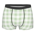 thumbnail image 1 of Fotbe Green Checkboard Men’s Total Support Pouch Boxer Briefs, X-Temp Cooling, Moisture-Wicking Underwear, Regular, Long-leg and Trunk-X-Large, 1 of 9