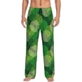 thumbnail image 1 of Fotbe Green Flower Men's Pajama Pants,Sleepwear Pants,Pj Bottoms Drawstring And Pockets-Large, 1 of 7