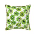 thumbnail image 1 of Fotbe Green Kiwi Pattern Velvet Decorative Throw Pillow Covers with Elegant Piping, Soft Plush Cushion Cover for Sofa, Bed, Car, Office-18"x18", 1 of 8