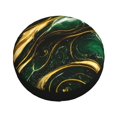 thumbnail image 1 of Fotbe Green Marble Spare Tire Cover Thickening Universal Fit for Jeep, Trailer, RV, SUV, Truck, Tough Tire Wheel Soft Cover-17 inch, 1 of 8