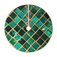 thumbnail image 1 of Fotbe Green Mosaic Glass Pattern Christmas Tree Skirt, Tree Skirts Plush Christmas Decorations, Christmas Tree Skirts Xmas Decorations Holiday Party Decor-48", 1 of 6