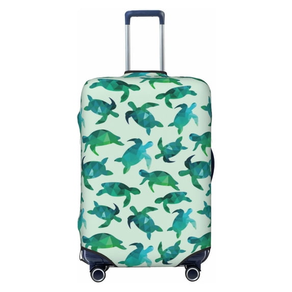 Fotbe Green Sea Turtle Luggage Cover Protector,Suitcase Protector,Scratch and Dirt Resistant,Fits 18-32 Inch Luggage-Large
